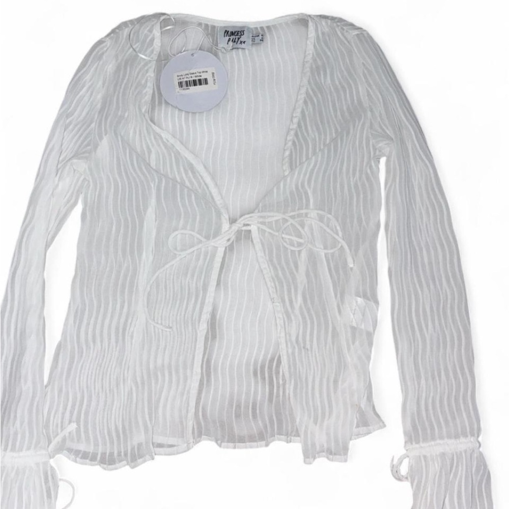 Princess Polly White Sheer Blouse